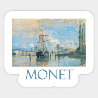 The Seine at Rouen (1872) by Claude Monet Sticker